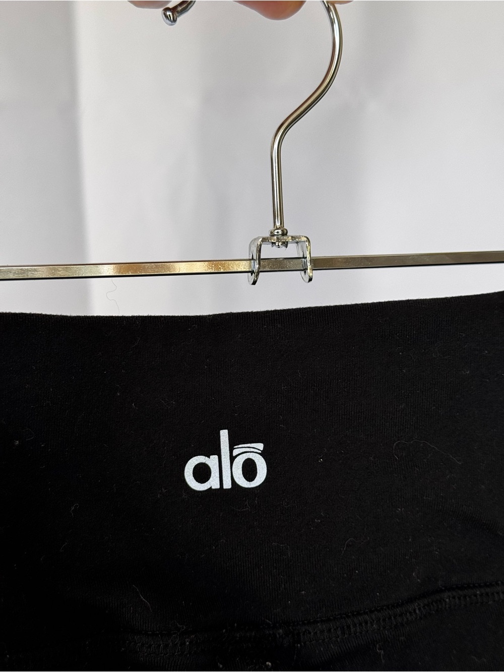 ALO Yoga Black Top with White Logo